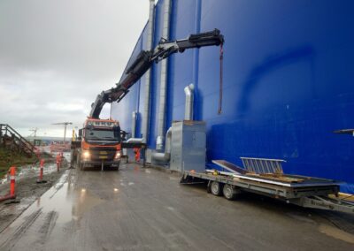 En lille opgave for Bravida ventilation på Femern byggeriet. 2 tage producerer hjemme og leveret og monteret i Rødby.